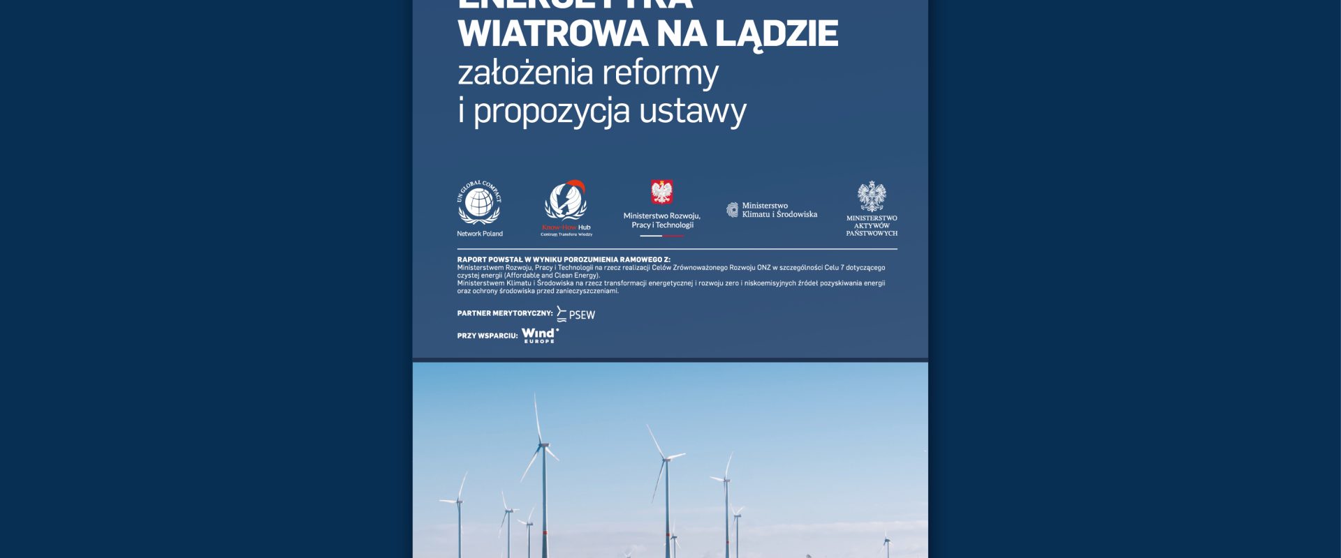 Raport Energetyka wiatrowa na lądzie – założenia reformy i propozycja ustawy