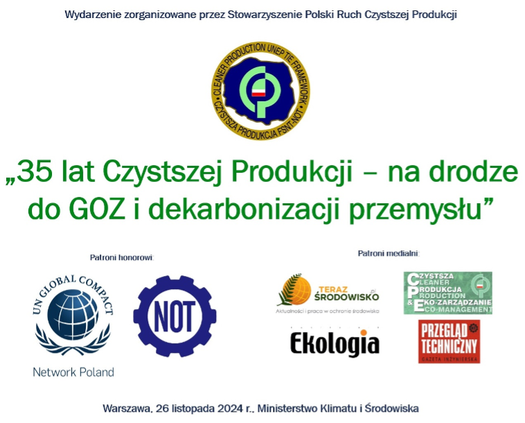 Obchody 35-lecia Czystszej Produkcji w Ministerstwie Klimatu i Środowiska